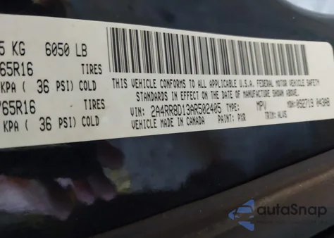 2010 Chrysler Town & Country Touring Plus from USA, damaged, VIN 2A4RR8D13AR502405